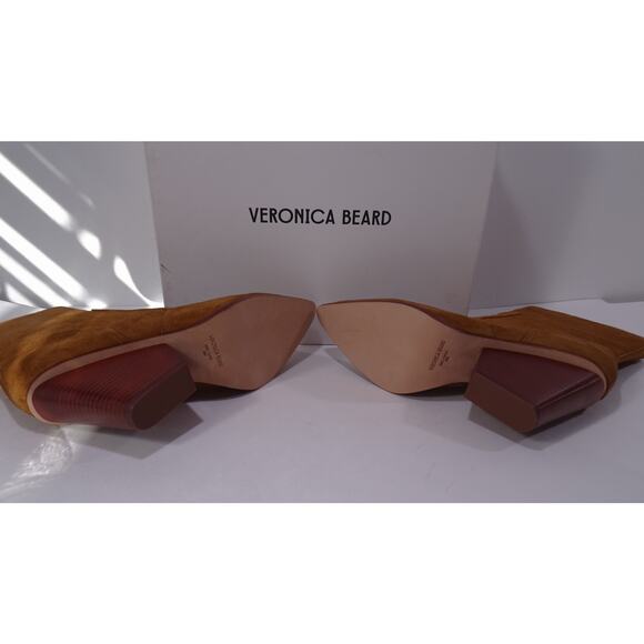 Veronica Beard Women's Logan Suede Booties Boots Hazelwood NIB 498 9.5 - Picture 12 of 15